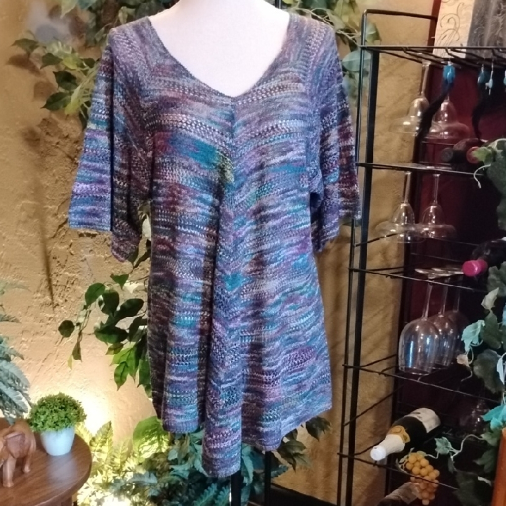 Faded Glory Colorful Knit Blouse